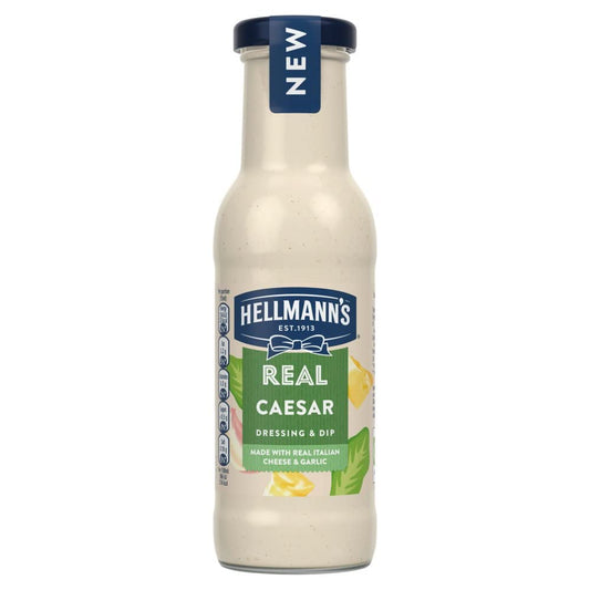 Hellmann's Real Caesar Dressing & Dip Made With Real Italian Cheese & Garlic 250ml (Imported) - Imported Caesar dressing and dip.