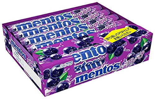 Mentos Grape Chewy Mint Candy Rolls, Japanese Grape, 1.32 ounce/14 Pieces (Box of 12 rolls) - "Japanese Grape Mentos!"