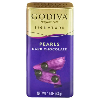 Godiva Belgium 1926 Signature Pearls Dark Chocolate - Rich Belgian Cocoa Indulgence, Elegant Gourmet Treats, Perfect for Gifting, 3.5oz(43g) Pack