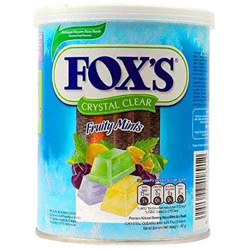 Fox's Crystal Clear Fruity Mints Candy, 6.35 oz / 180 g, 2 Pack - Double fruity mints!