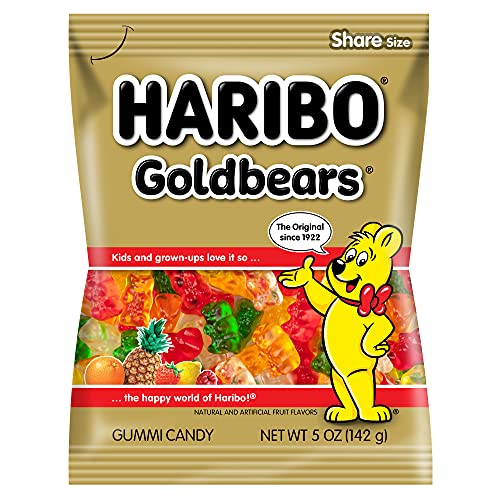 Haribo Goldbears Share Size, 4.94 oz ℮ 140 g - Classic gold-bear gummies in a share size pack.