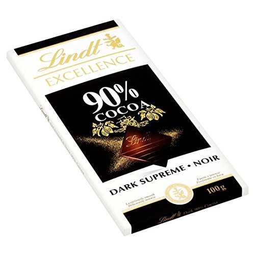 Lindt Excellence 90% Cocoa Dark Supreme Noir Chocolate Bar 100g - "90% Cocoa Supreme!"