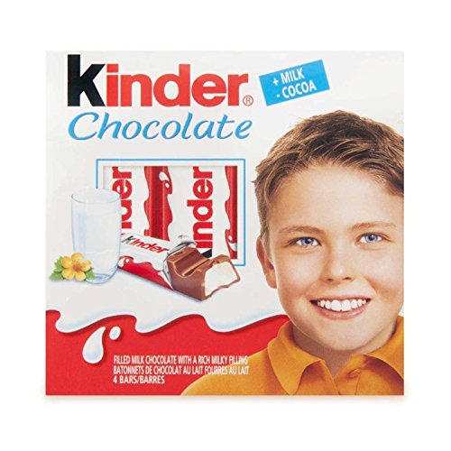 Kinder Milk Chocolate 4 Bar (Pack of 2), 50g - Share the joy of Kinder Milk Chocolate with a pack of 2, 4 bars each, 50g.