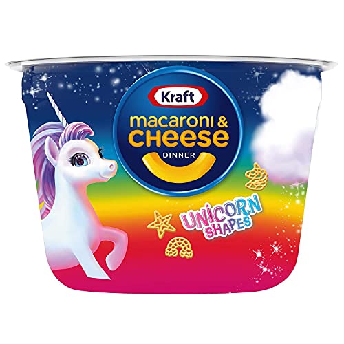 Macaroni & Cheese Easy Microwavable Dinner with Unicorn Pasta Shapes (4 Cups) - "Unicorn Pasta Fun!"