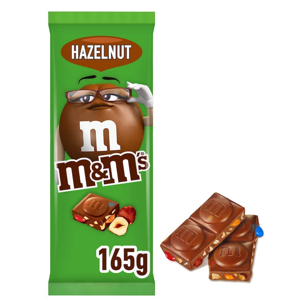 M&M's Hazelnut Milk Chocolate Bar, 165g - "Hazelnut Delight!"