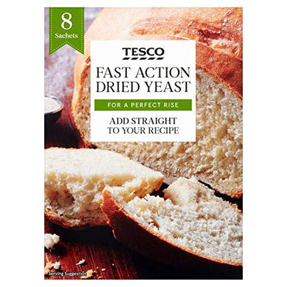 Tesco Fast Action Dried Yeast for Perfect Rise 8 Sachets - 56g