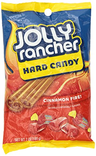 Jolly Rancher Cinnamon Fire! Hard Candy-Peg Bag 7-Ounce Bag - Spice up your day with Jolly Rancher Cinnamon Fire! Hard Candy, 7 oz peg bag.