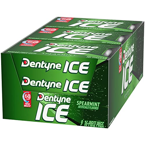 Dentyne Ice Spearmint 16-Count (Pack of 9) - Spearmint sensation!