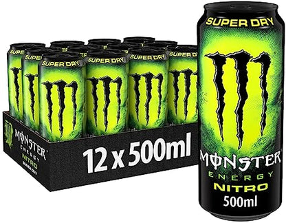 Monster Nitro Super Dry Energy Drink 500ml (Pack Of 12) - "Nitro Super Dry Rush!"