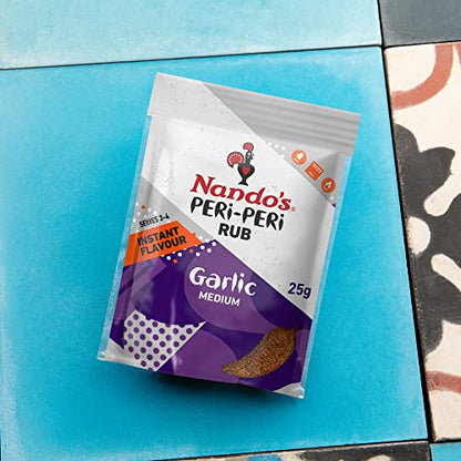 Nando's Garlic Peri Peri Seasoning Rub 25g - "Garlic Peri Peri Perfection!"