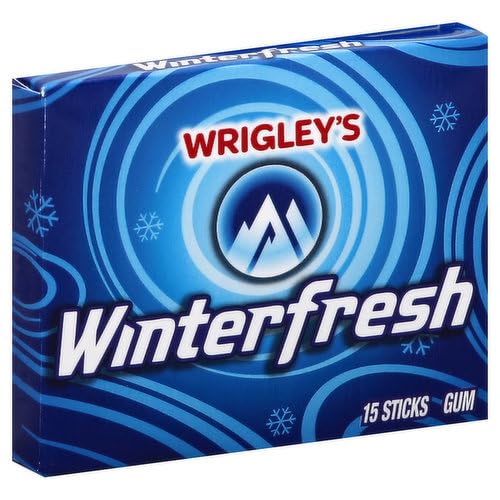 Wrigley's Winterfresh Fresh Breath Chewing Gum - 15 Sticks Each, Pack of 10 - Experience Ultra Cool Freshness!