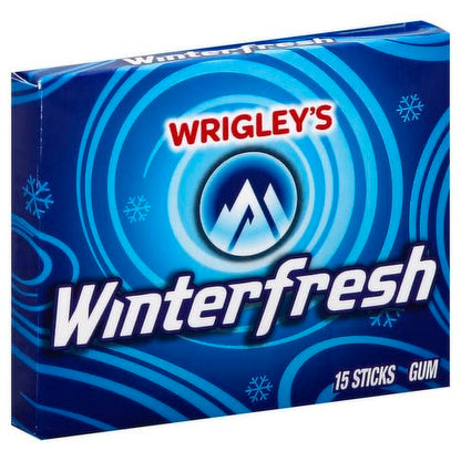 Wrigley's Winterfresh Fresh Breath Chewing Gum - 15 Sticks Each, Pack of 10 - Experience Ultra Cool Freshness!