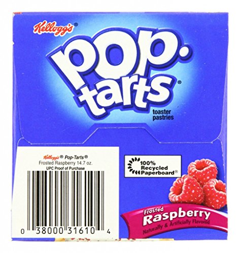 Kellogg's Pop Tarts, Frosted Raspberry, 416g (8pcs) - Refreshing raspberry flavor in Kellogg's Pop Tarts, Frosted Raspberry, 416g (8pcs).