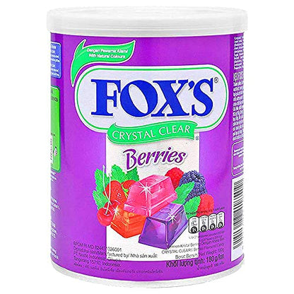 Fox's Crystal Clear Mix Berries Candy, 6.35 oz ℮ 180 g, 2 Pack - Double mix berries candy!