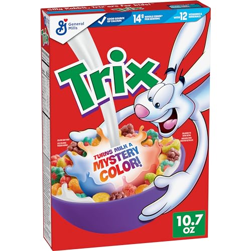 General Mills Trix Fruit Flavored Sweetened Corn Puffs Cereals, 10.69 oz ℮ 303 g - Enjoy the colorful and fruity flavors of Trix cereal