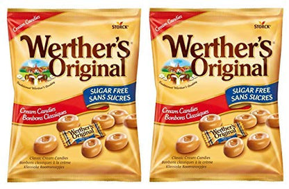 Storck Werther's Original Sugar Free Cream Candies (Pack of 2), 70g Each