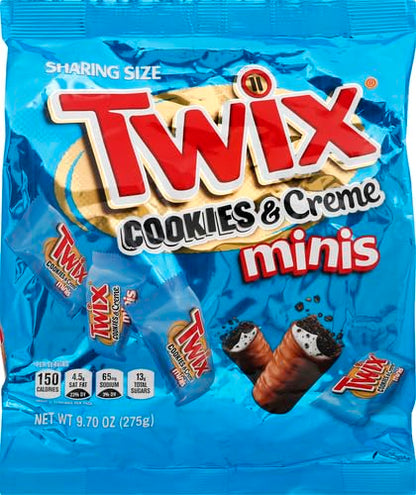 Twix TWIX Cookies & Creme Chocolate Cookie Bar Minis, 9.7-Ounce Sharing Size Bag