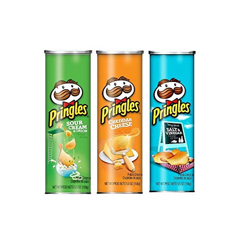 Salsabil Pringles Flavored Potato Chips Assorted Pack of 3, Original and Imported from US - Set A