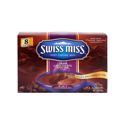 Swiss Miss Dark Chocolate Mocha Hot Cocoa Mix - Rich & Creamy Blend for Ultimate Indulgence, 248g