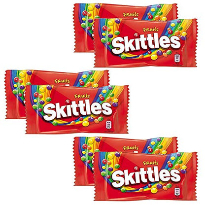 Skittles Fruit Sweets Bag, 6 Pack, 6 x 45 g