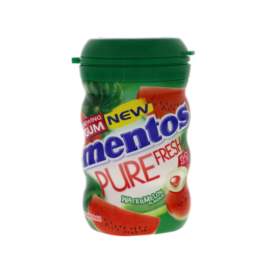 Mentos Pure Fresh Sugar-Free Watermelon Chewing Gum 61.25g Travel Pack - "Watermelon Gum Travel Pack!"