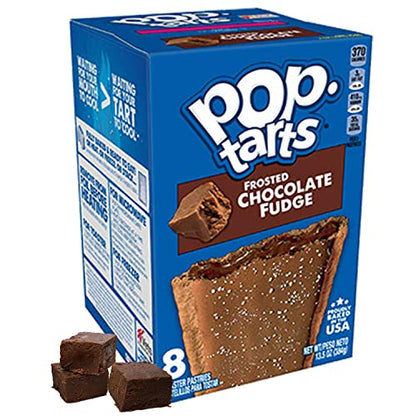 Pop Tarts Frosted Chocolate Fudge Pack of 2 Pouch, 2 x 416 g - "Double the fudgy goodness!"