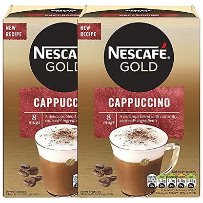 Nescafe Gold Cappuccino, 2 x 124 g - "Double Delight - Gold Cappuccino!"