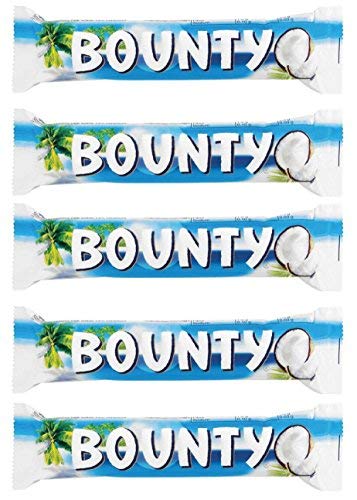 Bounty Chocolate Bars 57g - Pack of 5 – Coconut chocolate delight!