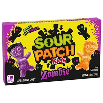 Sour Patch Kids Zombie Orange & Purple Soft & Chewy Zombie Candy, 3.5 oz, 99g