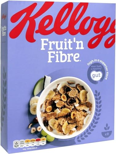 Kellogg's Fruit'n Fibre 500g - Bursting with Natural Goodness, Wholesome Breakfast Cereal with Fruits, Nuts, and High Fiber Delight