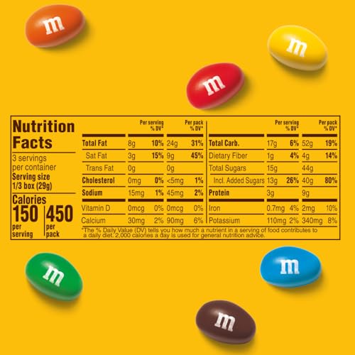 M&M's Peanut Chocolate Candies, 87.9 g, Yellow & Brown - "Peanut Choco Joy!"