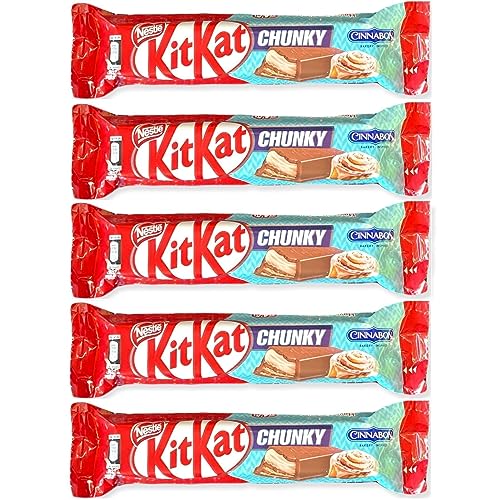 Nestle KitKat Chunky Cinnabon 41.5g Pack Of 5 - "KitKat Chunky Cinnabon - Pack of 5, 41.5g Each of Cinnamon Delight!"