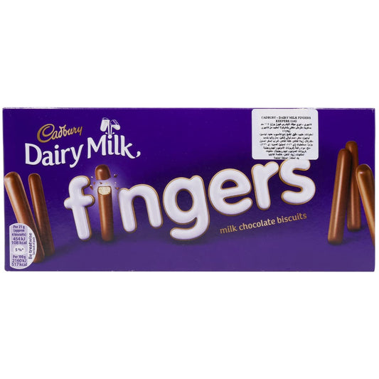 Cadbury Dairy Milk Fingers Milk Chocolate Biscuits, 114g - Finger biscuits