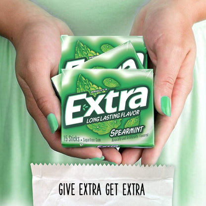 Wrigley's Extra Spearmint Sugar-Free Gum - 40g - Experience Freshness!