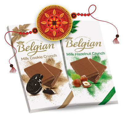 The Belgian Exclusive Diwali Combo Pack of The Belgian Bar Dark W Himalayan Salt and Milk Bar Hazelnut Crunch,Ideal for Gifting,Original Milk Chocolate,Chocolate Collection, 200g