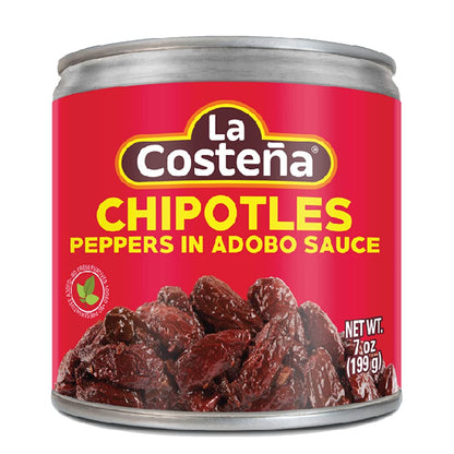 La Costena Chipotle Peppers in Adobo Sauce, 199 g - "Spicy Chipotle Flavor!"