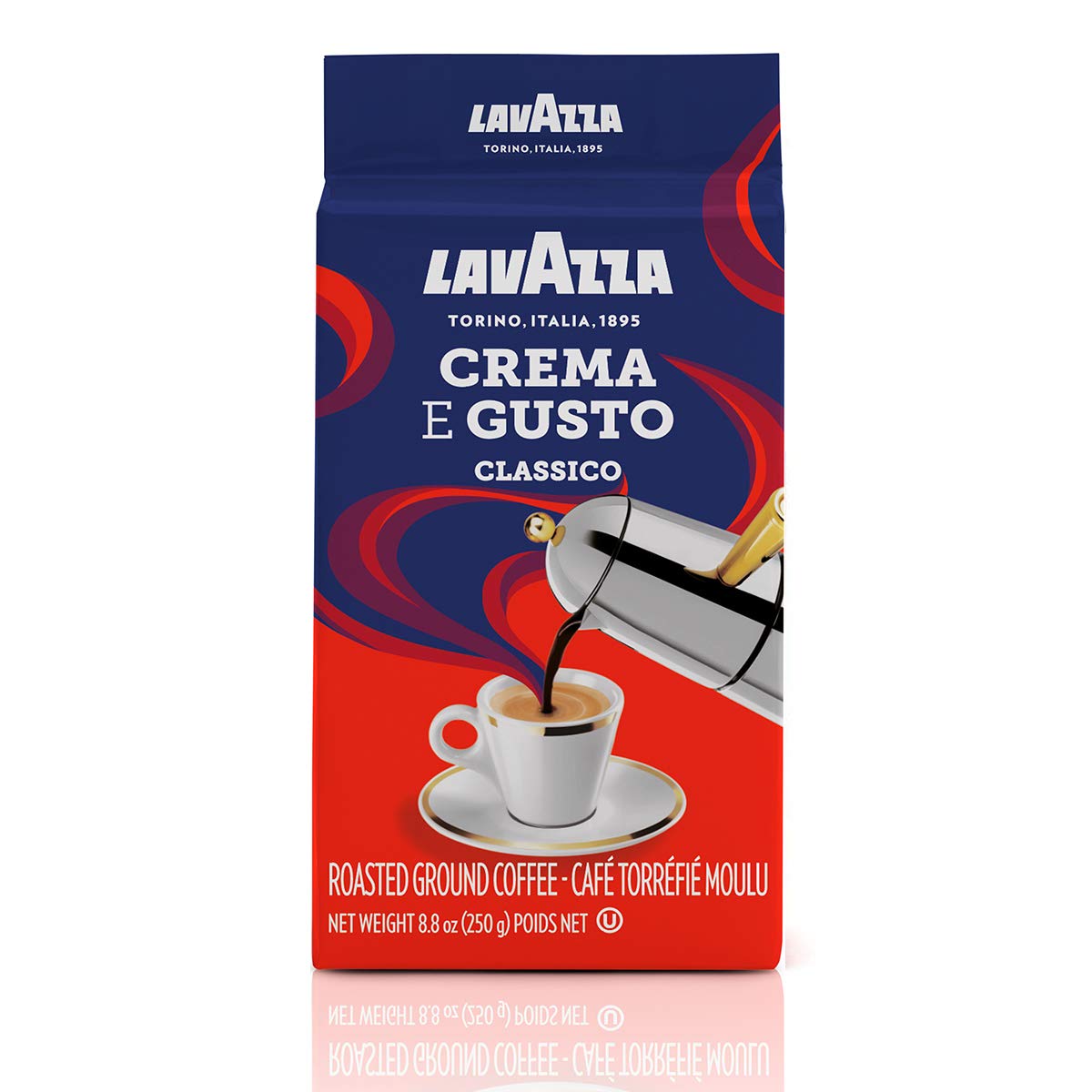 Lavazza 2 Pack Crema E Gusto Ground Coffee 8.8 Oz/250 g Each - "Crema E Gusto Duo!"