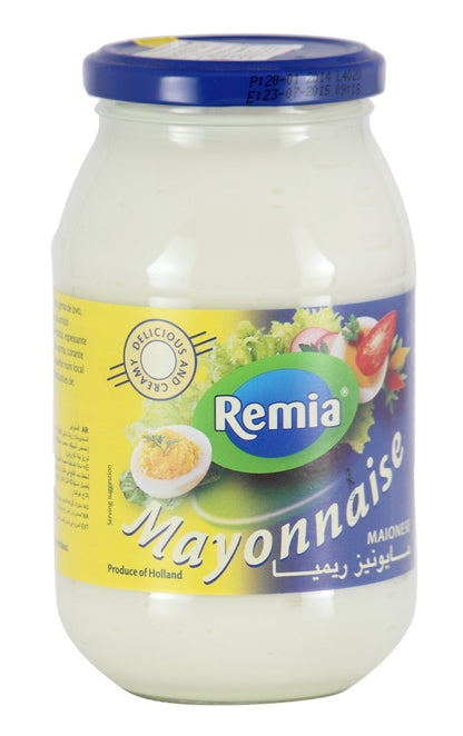 Remia Mayonnaise Delicious & Creamy, 500 ml / 482 g, White, Yellow & Blue, Small - Creamy Mayo Bliss!