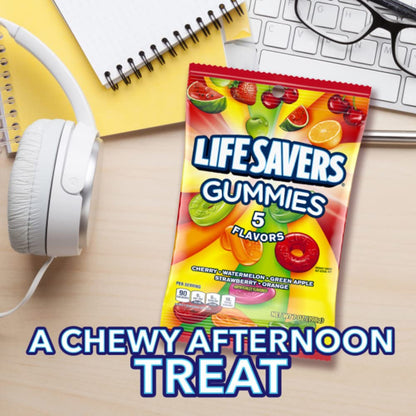 Lifesavers 5 Flavors Gummies Candy, 198g, 12 Pack - "Bulk Gummy Pack!"