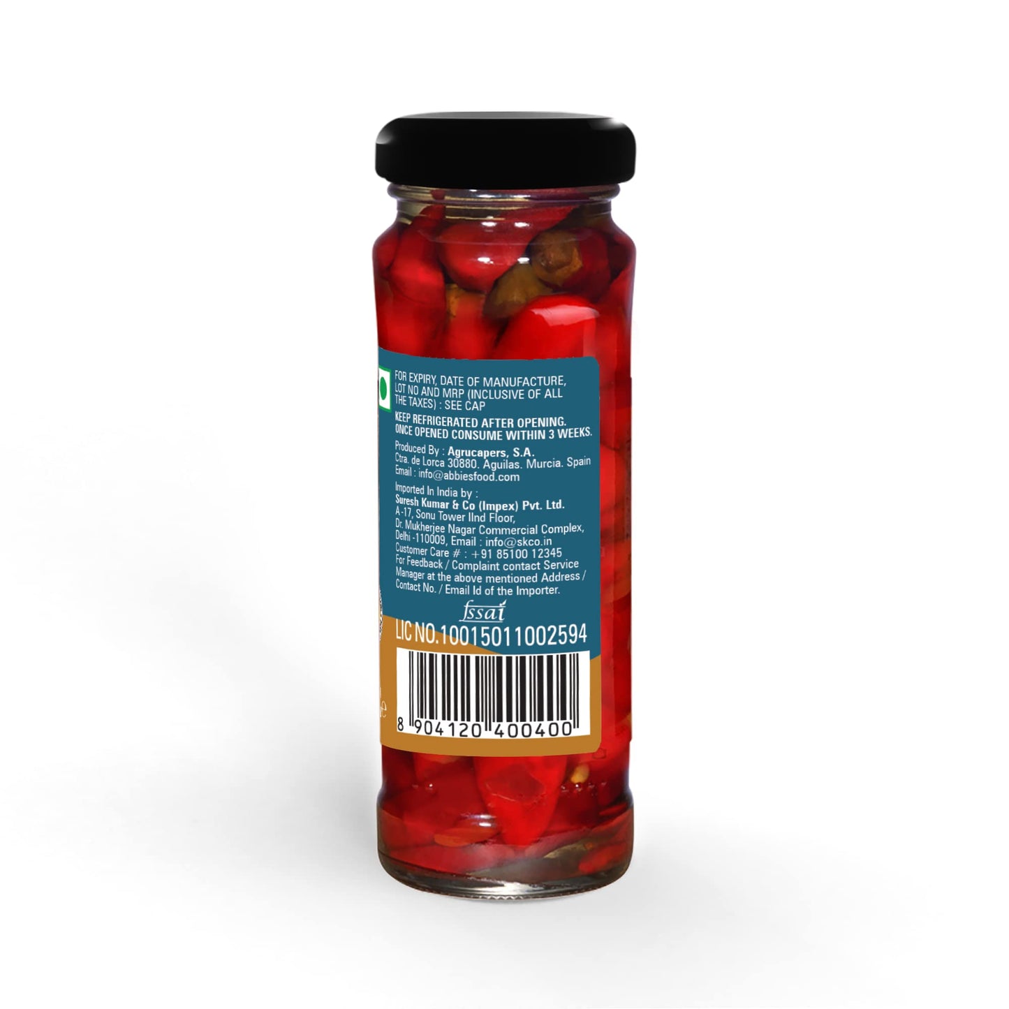 Abbie's Piri Piri Pepper in Brine, 200g (100g x 2 Units), Product of Spain - Spice Up Your Meals!