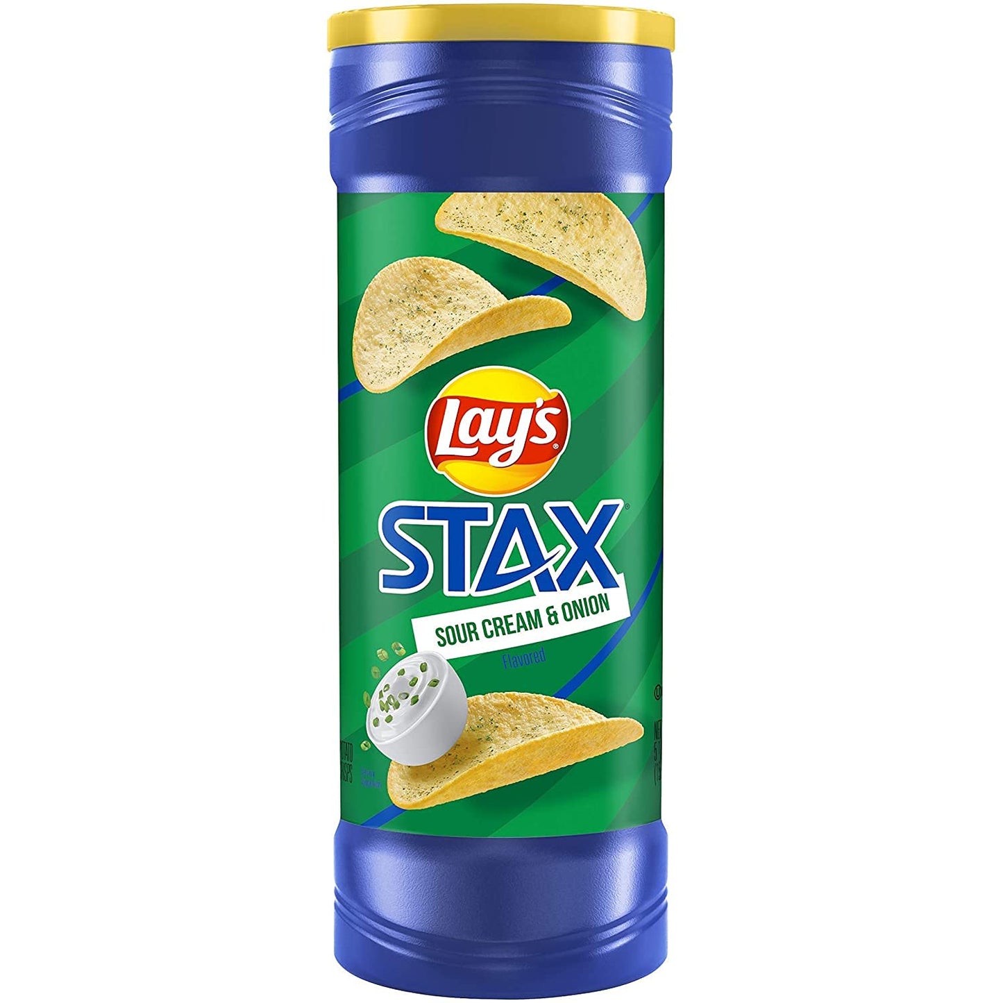 Lay's STAX Sour Cream & Onion, 155.9g - "Creamy Onion Crunch!"