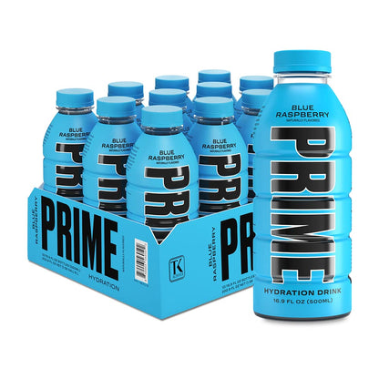 Prime Blue Raspberry Hydration Drink, 16.9 fl oz â„® 500 ml, 12 Pack - Stay hydrated with blue raspberry!