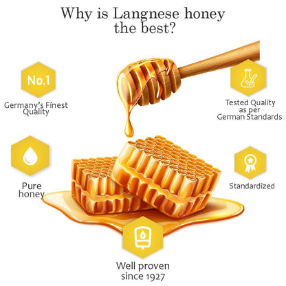 Langnese Pure Golden Clear Honey, Raw Bee Honey, 1 Kg - "1 Kg Golden Honey!"