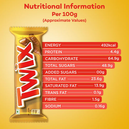 Twix Caramel Cookie Chocolates - 50gram Bar ( Pack of 6 )