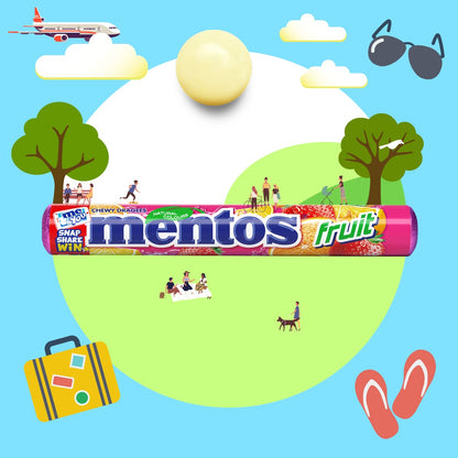 Mentos Fruit Roll, 6 x 29 g - "Six Pack Fruit Rolls!"