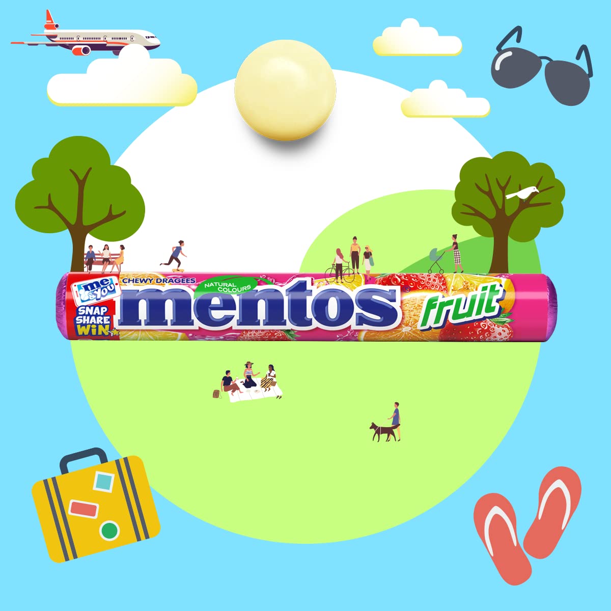 Mentos Fruit Roll, 29 g - "Single Pack Fruit Roll!"