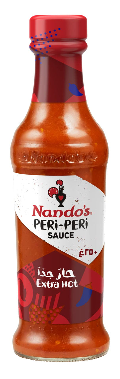 Nando's Extra Hot Peri Peri Sauce, 250ml - "Extra Hot Peri Peri Blast!"