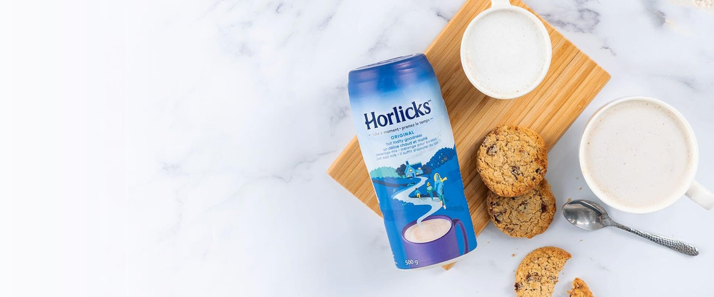 Horlicks Take a Moment Original 500gm - Rich & Nourishing Malt Drink for Instant Energy and Wellness Boost - Original malt drink for a rich, nourishing boost, 500g.