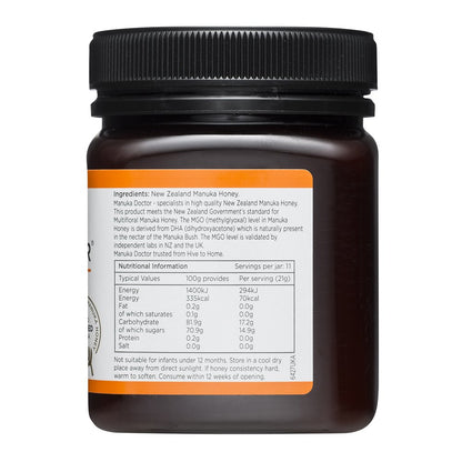 Manuka Doctor Manuka Honey Multifloral 40+ MGO, 250g - "Multifloral Manuka Honey!"