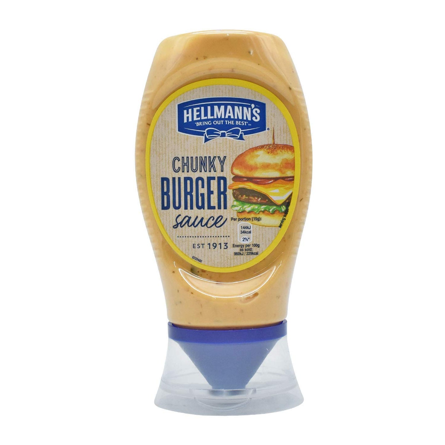 Hellmann's Chunky Burger Sauce, 250ml - Thick and flavorful sauce perfect for burgers.